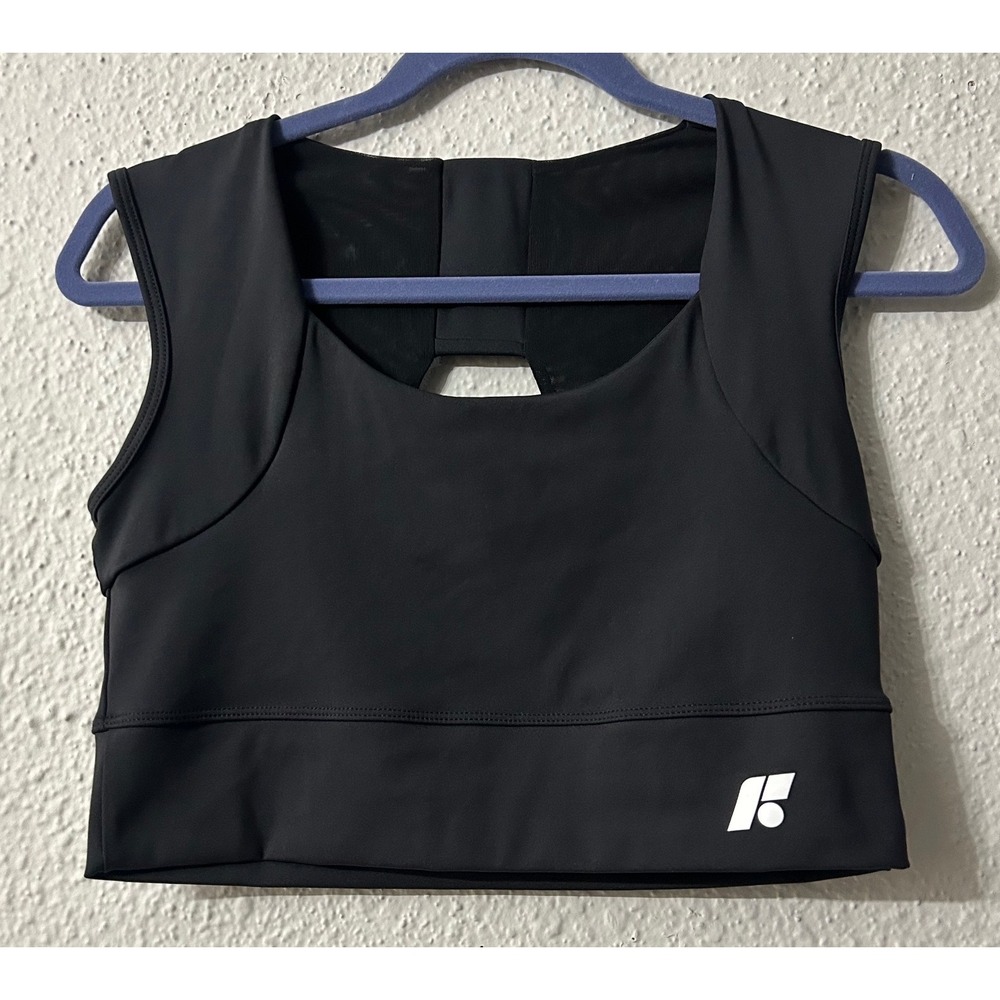 Forme Power Bra Black Posture Correcting Sports Bra Mesh Back XL